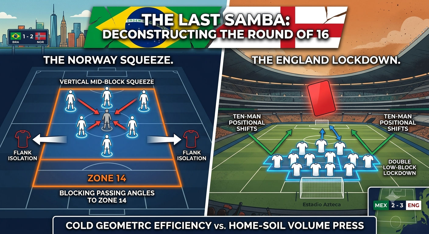 The Last Samba: Deconstructing Norway’s Vertical Block Squeeze and England’s Ten-Man Rest-Defense Lockdown at the Azteca